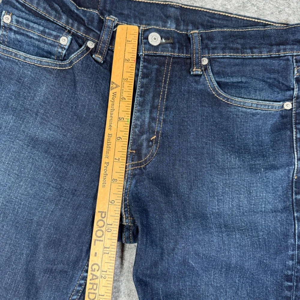 Levis 511 Mens Slim Fit Jeans Dark Wash Indigo Blue Stretch Denim 32x34